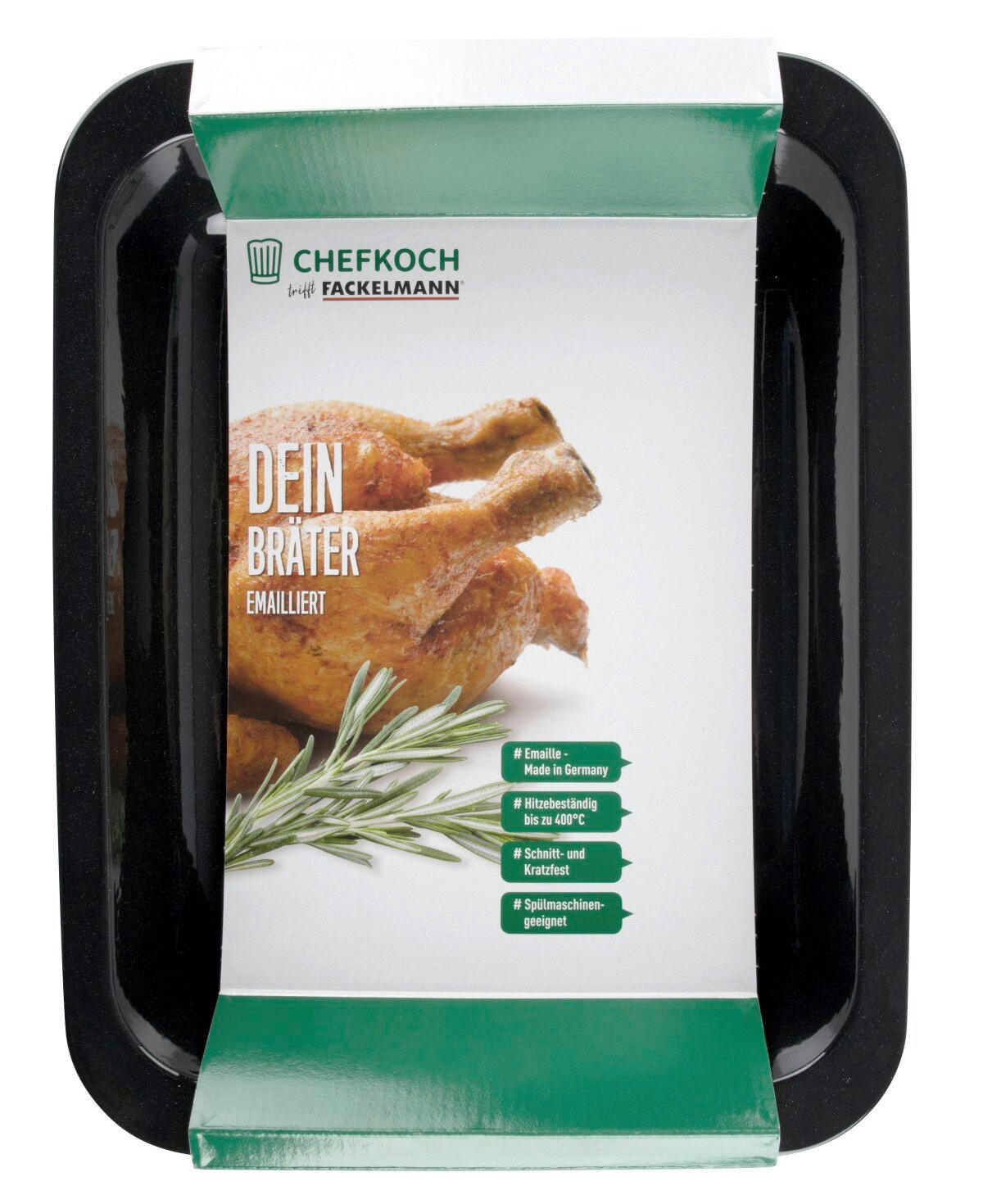 AUFLAUFFORM Metall  - Schwarz, Basics, Metall (32,5/25/5cm) - Chefkoch+Fackelmann