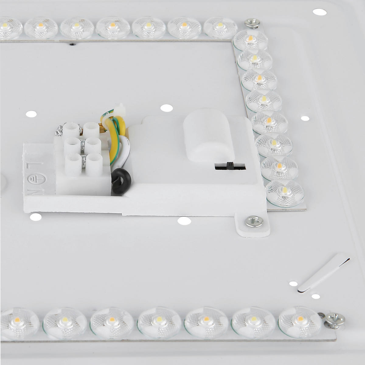 LED-DECKENLEUCHTE Donte 41/41/6 cm  - Opal/Weiß, Design, Kunststoff/Metall (41/41/6cm) - Globo