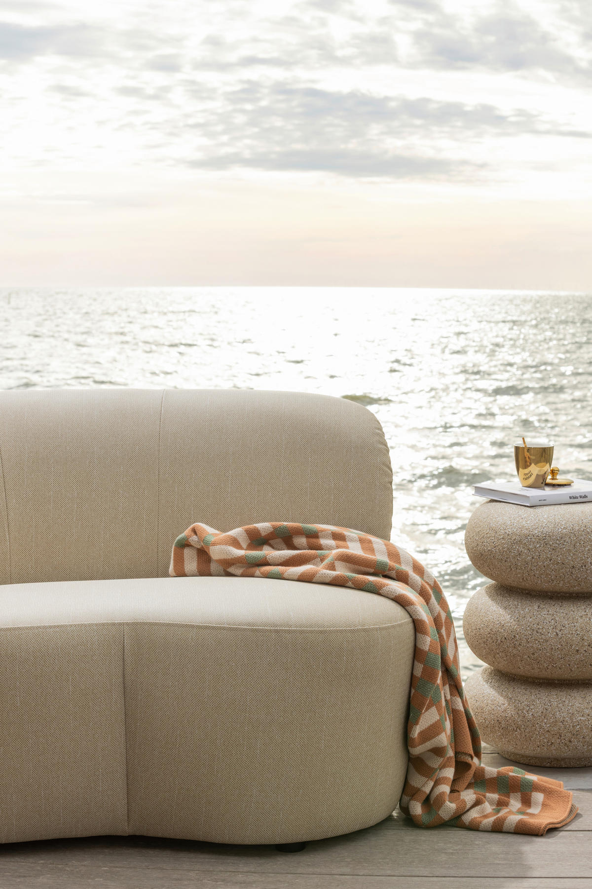 BEISTELLTISCH 40/40/50 cm Laurel Beige rund  - Beige, Design, Metall (40/40/50cm) - Livetastic