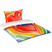 POSTELJINA SA DVA LICA HEART 140/200 cm saten višebojna  - višebojna, Konvencionalno, tekstil (140/200cm) - Esposa