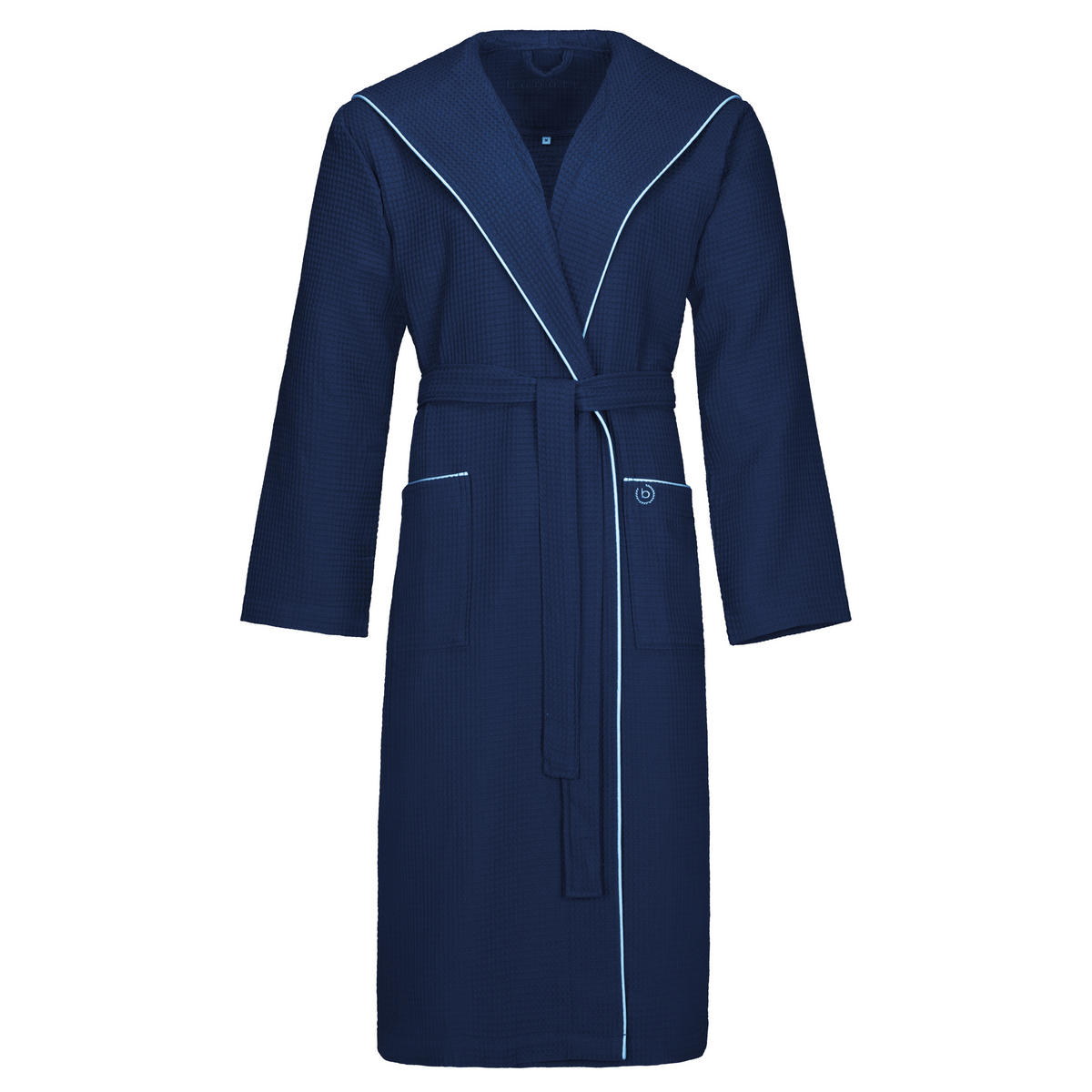 BADEMANTEL Tizian L Herren  - Blau, Basics, Textil (Lnull) - Vossen