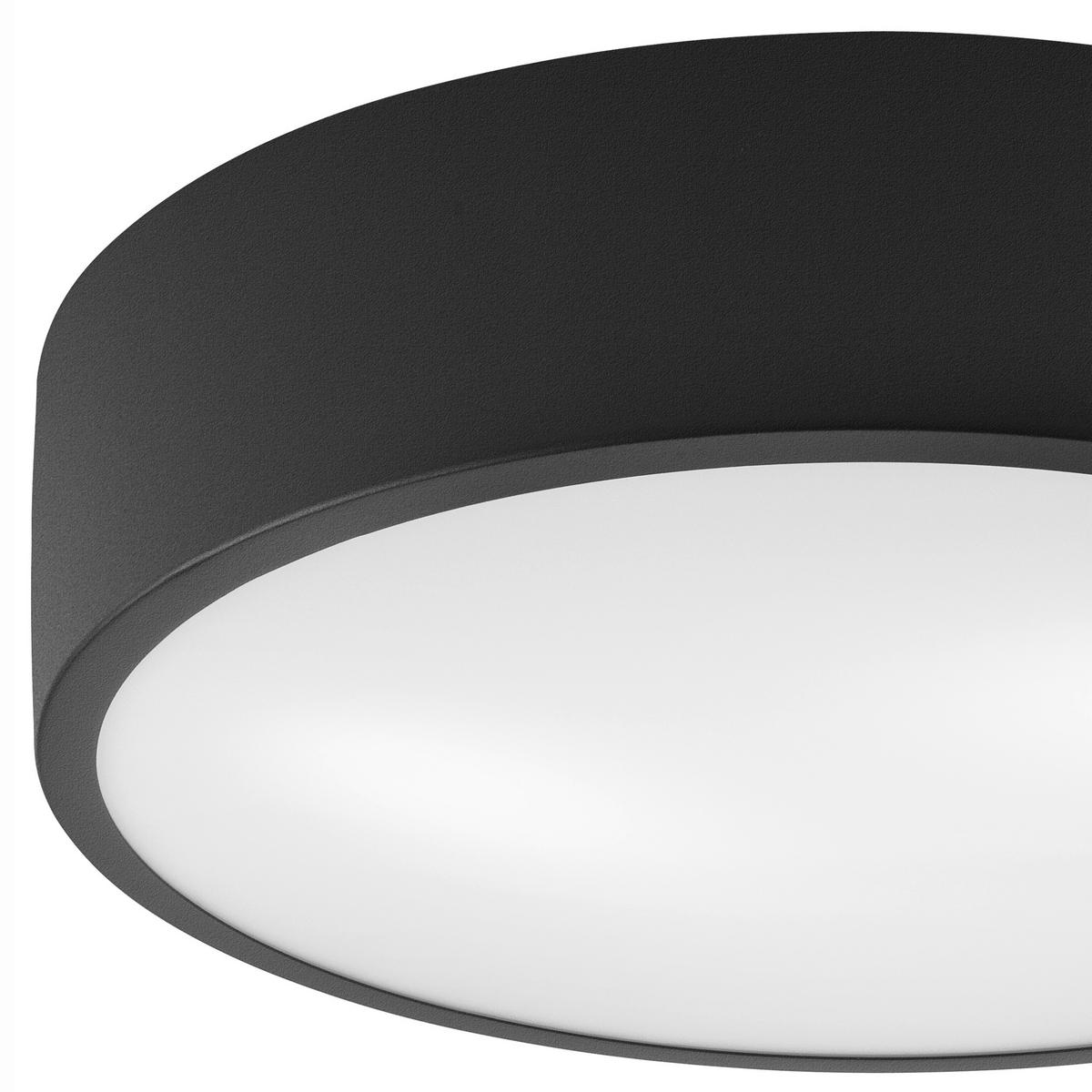 DECKENLEUCHTE DANTE 36/8 cm   - Schwarz Hochglanz, KONVENTIONELL, Glas/Metall (36/8cm)