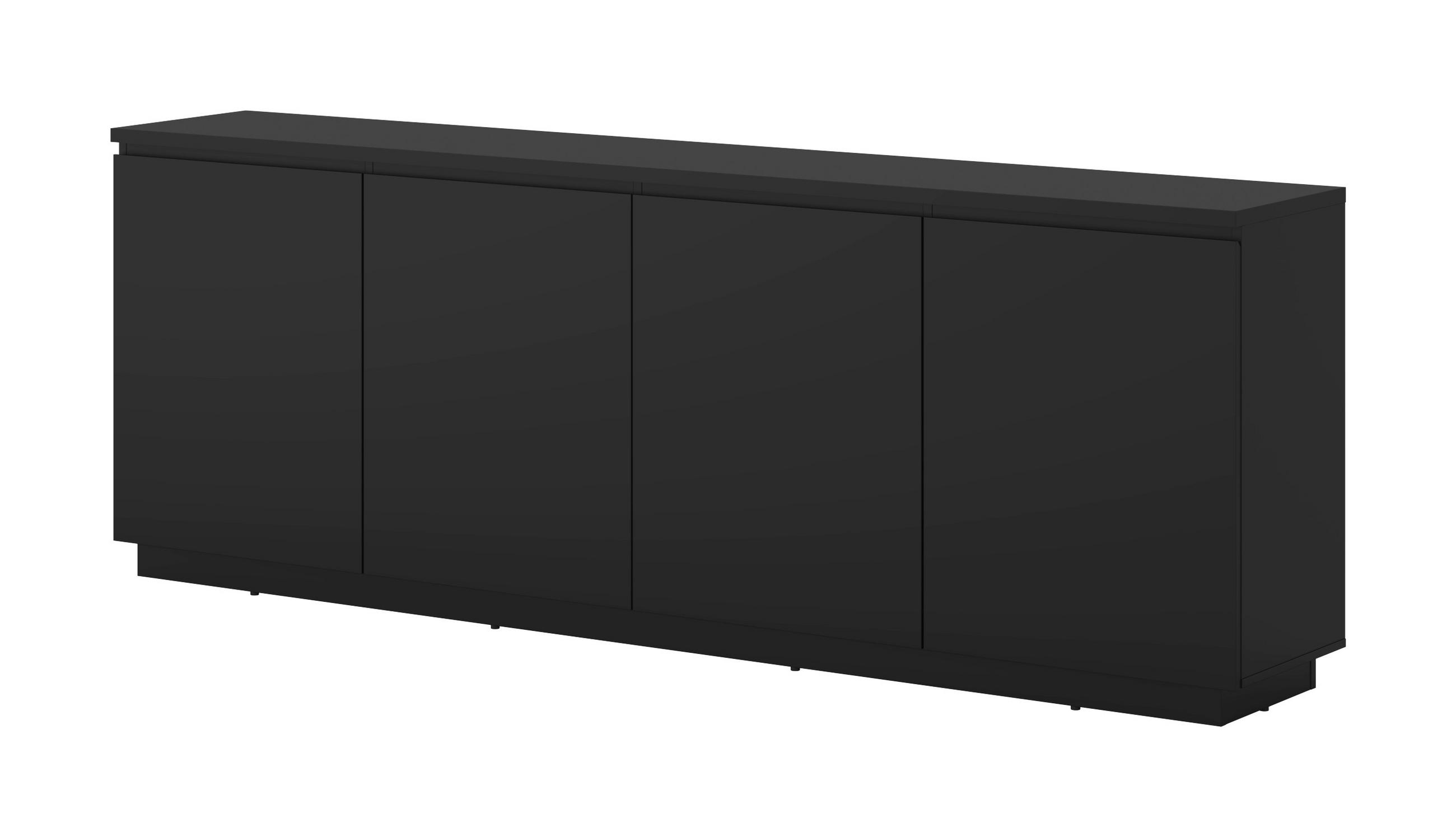 SIDEBOARD Bilbao 200/72/34,5 cm  - Schwarz, Design, Holzwerkstoff (200/72/34,5cm) - MID.YOU