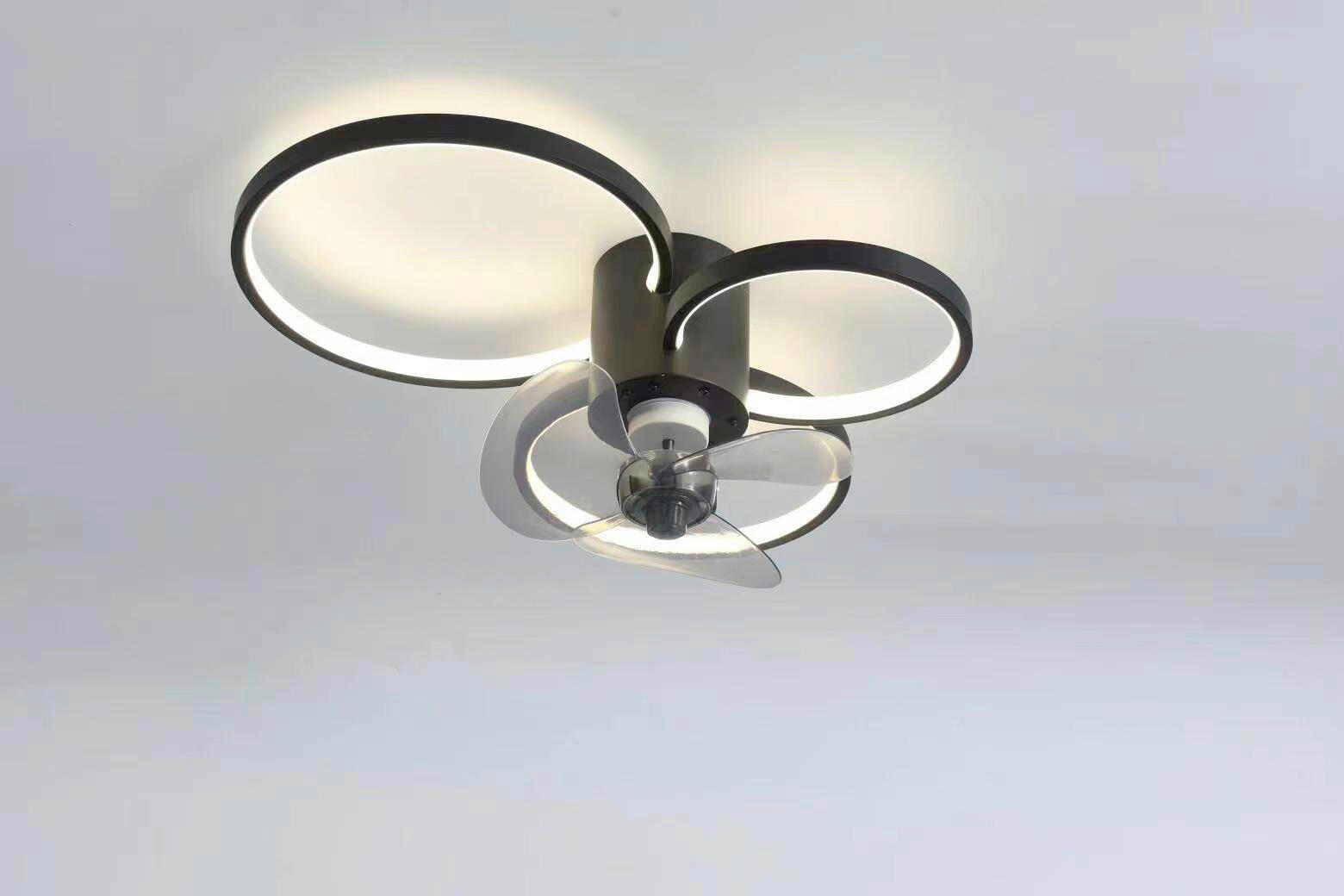 STROPNI VENTILATOR  Cosy /1750 lm/4000 K// - črna/svetlo siva, Trendi, kovina/umetna masa (58/15/64cm)