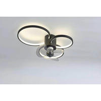 STROPNI VENTILATOR  Cosy /1750 lm/4000 K// - črna/svetlo siva, Trendi, kovina/umetna masa (58/15/64cm)