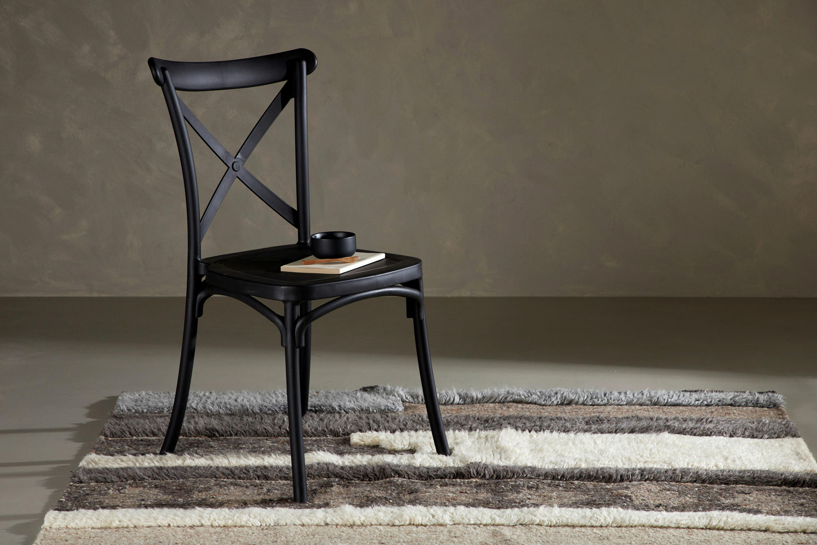 STUHL-SET 2 Stück  in Kunststoff glatt  - Schwarz, Design, Kunststoff (52/90/55cm) - Livetastic