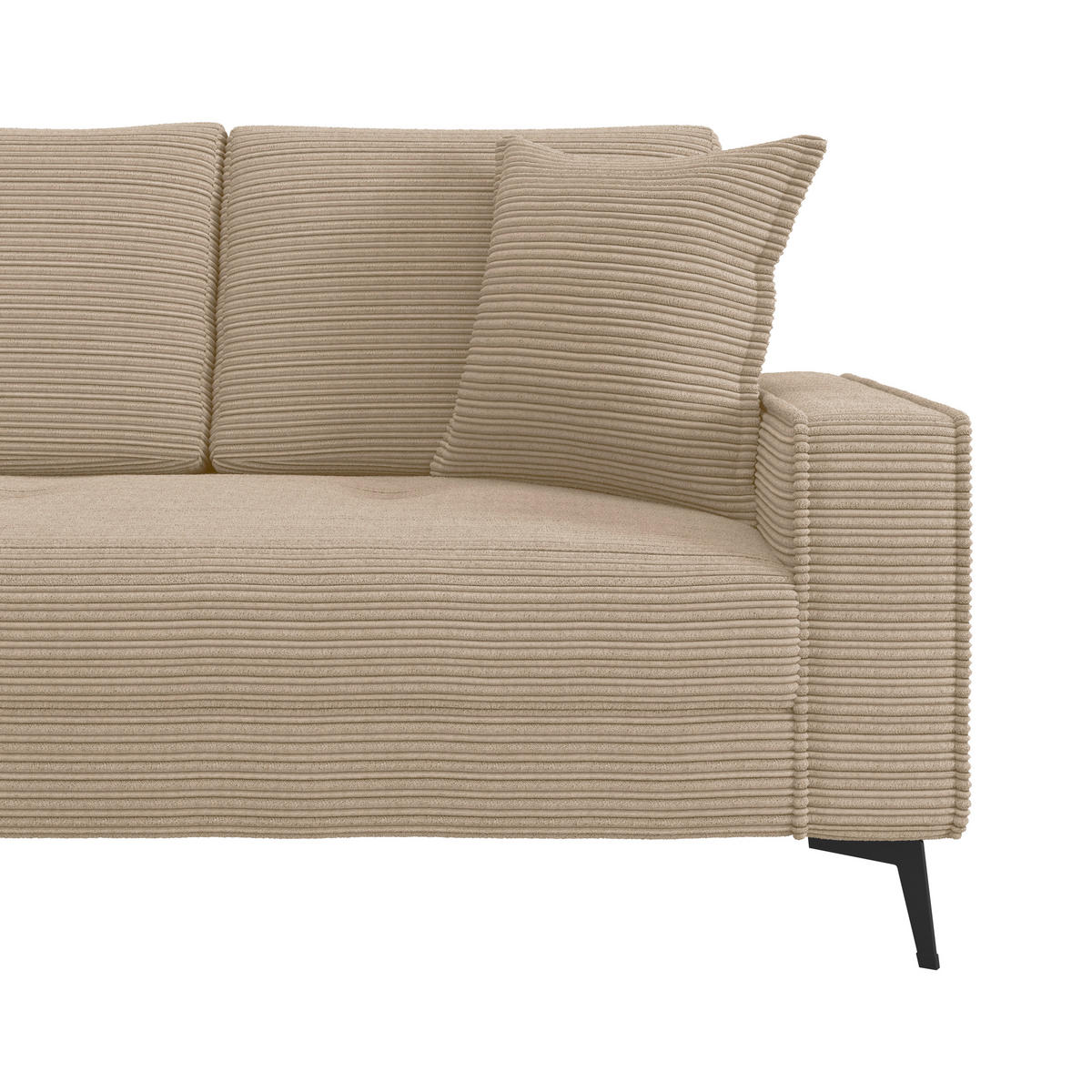 ECKSOFA Beige  - Beige/Schwarz, Trend, Textil (173/286cm) - P & B