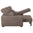 ECKSOFA  in Mikrofaser Taupe  - Taupe/Schwarz, KONVENTIONELL, Kunststoff/Textil (285/177cm) - Carryhome