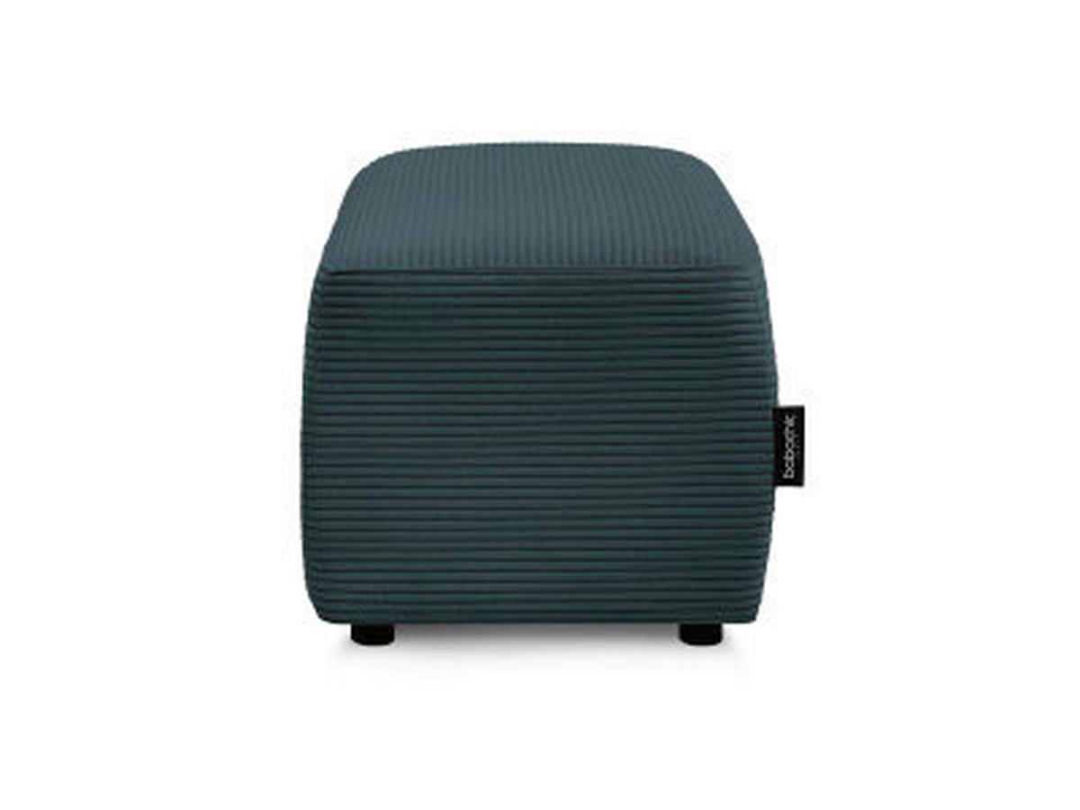HOCKER ATILLA Cord Dunkelblau  - Schwarz/Dunkelblau, MODERN, Kunststoff/Textil (92/44/48cm)