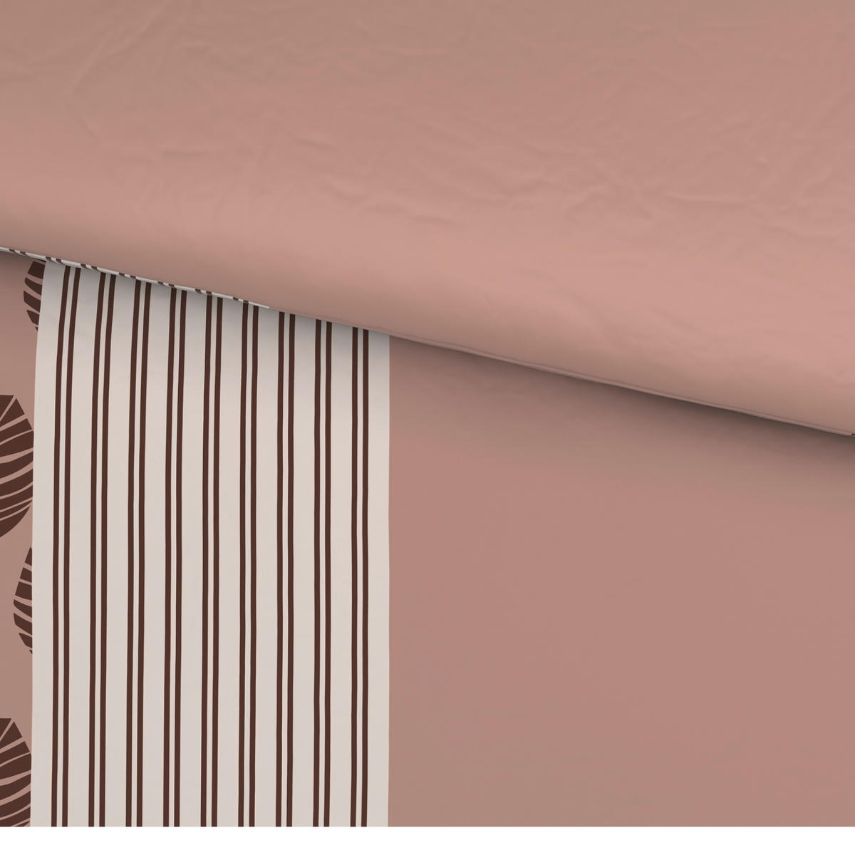 WENDEBETTWÄSCHE Satin 155/220 cm  - Beige/Braun, Textil (155/220cm) - Novel