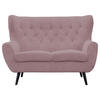2-SITZER-SOFA - Schwarz/Rosa, Design, Holz/Textil (137/101/95cm) - Stylife