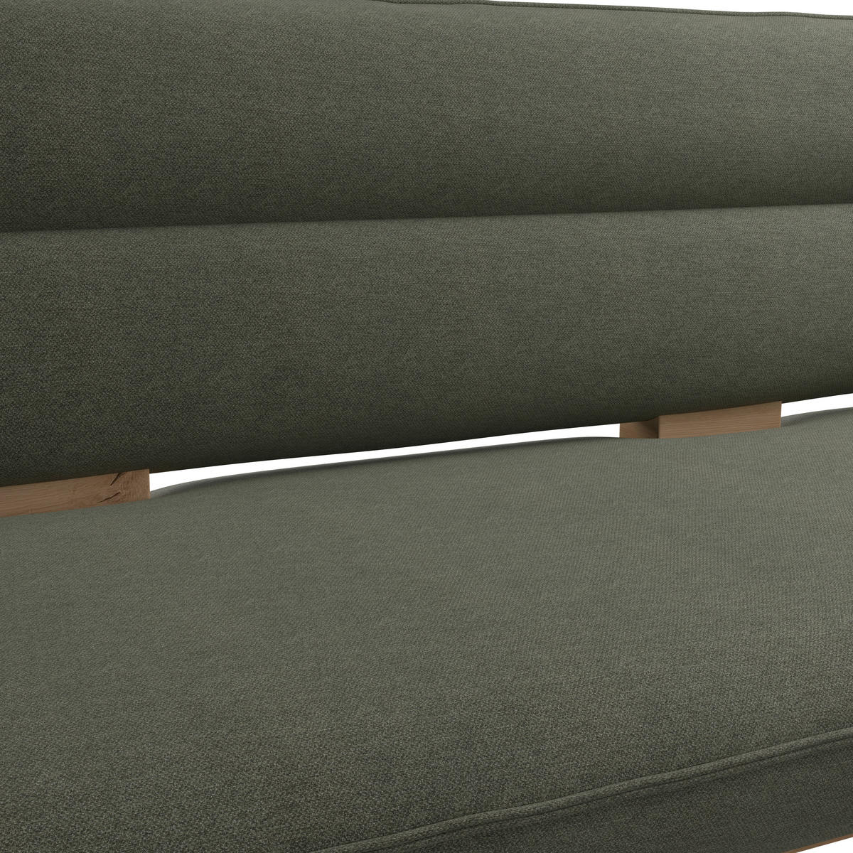 ECKBANK 192/170 cm Webstoff Grün Eiche Sperrholz   - Eichefarben/Grün, KONVENTIONELL, Holz/Textil (192/170cm) - Livetastic