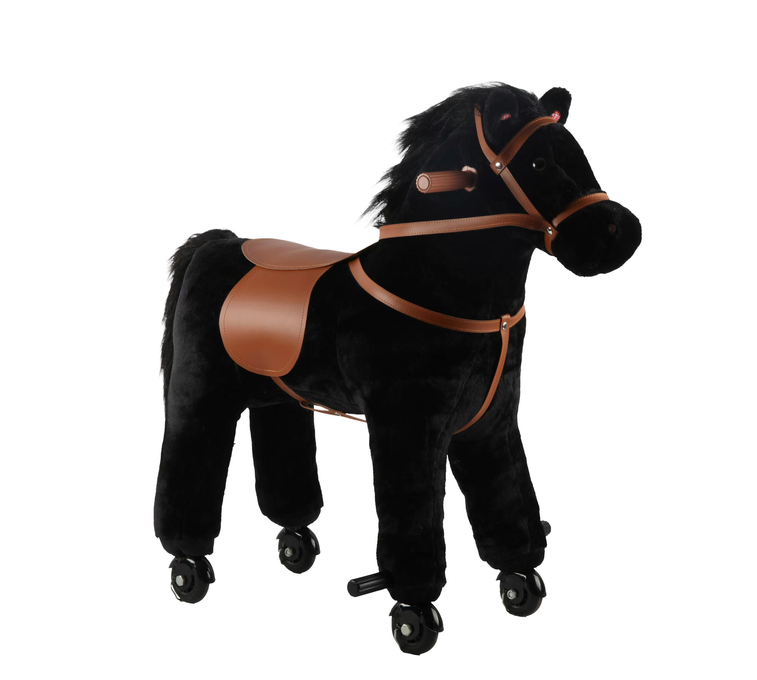 GUNGHÄST  - svart/mörkbrun, Trend, metall/textil (74/45/74cm) - My Baby Lou