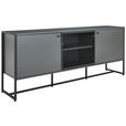 SIDEBOARD 180/75/41 cm  in Anthrazit, Schwarz  - Anthrazit/Schwarz, MODERN, Holzwerkstoff/Metall (180/75/41cm) - Novel