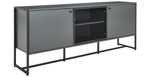 SIDEBOARD 180/75/41 cm  in Anthrazit, Schwarz  - Anthrazit/Schwarz, MODERN, Holzwerkstoff/Metall (180/75/41cm) - Novel