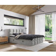 BOXBETT 180/200 cm  in Silberfarben  - Silberfarben, Design, Kunststoff/Textil (180/200cm) - Xora
