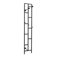 WANDGARDEROBE  in Schwarz  - Schwarz, Design, Metall (36/33,5/180cm) - MID.YOU