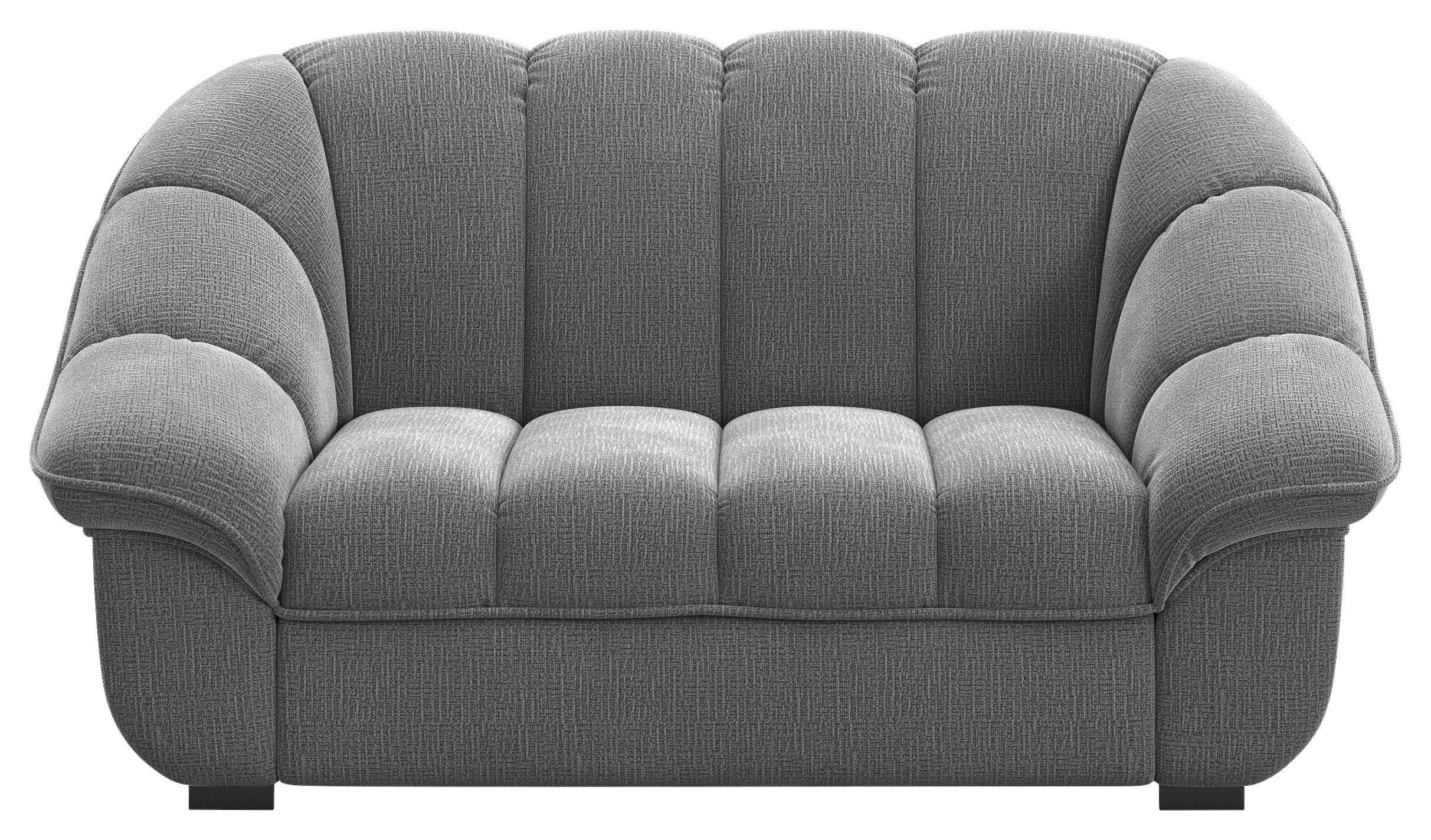 2-SITZER-SOFA Chenille Anthrazit  - Anthrazit/Schwarz, KONVENTIONELL, Kunststoff/Textil (163/88/104cm) - Welnova
