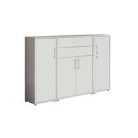 AKTENSCHRANK 172,6/113,6/33 cm  - Weiß/Grau, MODERN, Holzwerkstoff (172,6/113,6/33cm) - MID.YOU