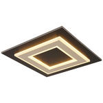 DECKENLEUCHTE 24 W    32/32/5,5 cm  - Champagner/Dunkelbraun, Design, Holz/Kunststoff (32/32/5,5cm) - Novel