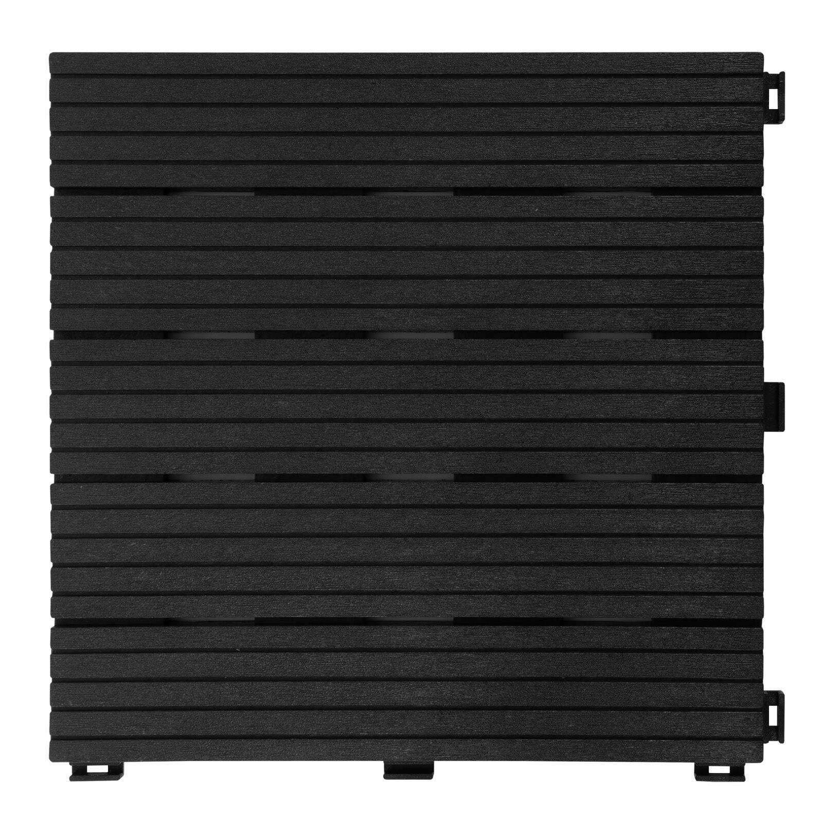 TERRASSENFLIESE Grau  - Grau, KONVENTIONELL, Kunststoff (30/30cm) - FloorDirekt