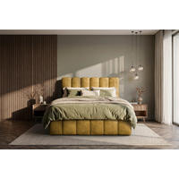 BOXSPRINGBETT 140/200 cm,  in Gelb, Matratze, H3 + H4 = fest + sehr fest  - Gelb/Schwarz, Modern, Holz/Holzwerkstoff (140/200cm) - MID.YOU