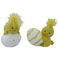 KÜKEN - Weiss/Gelb, Lifestyle, Kunststoff/Textil (7/8/5,5cm)