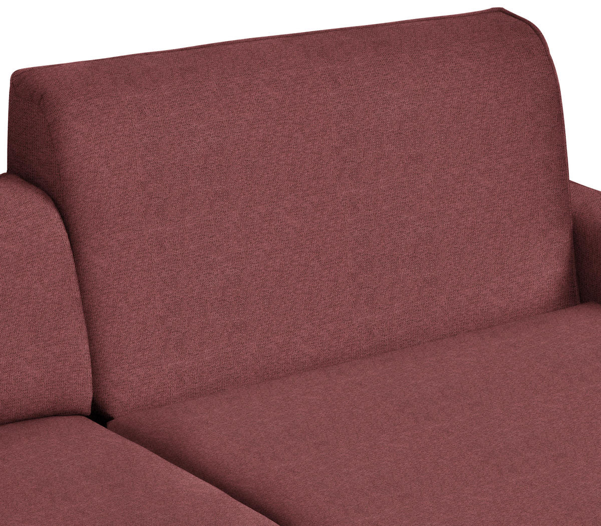 ECKSOFA in Flachgewebe Rot  - Rot/Schwarz, Design, Textil/Metall (285/190cm) - Johann Jakob