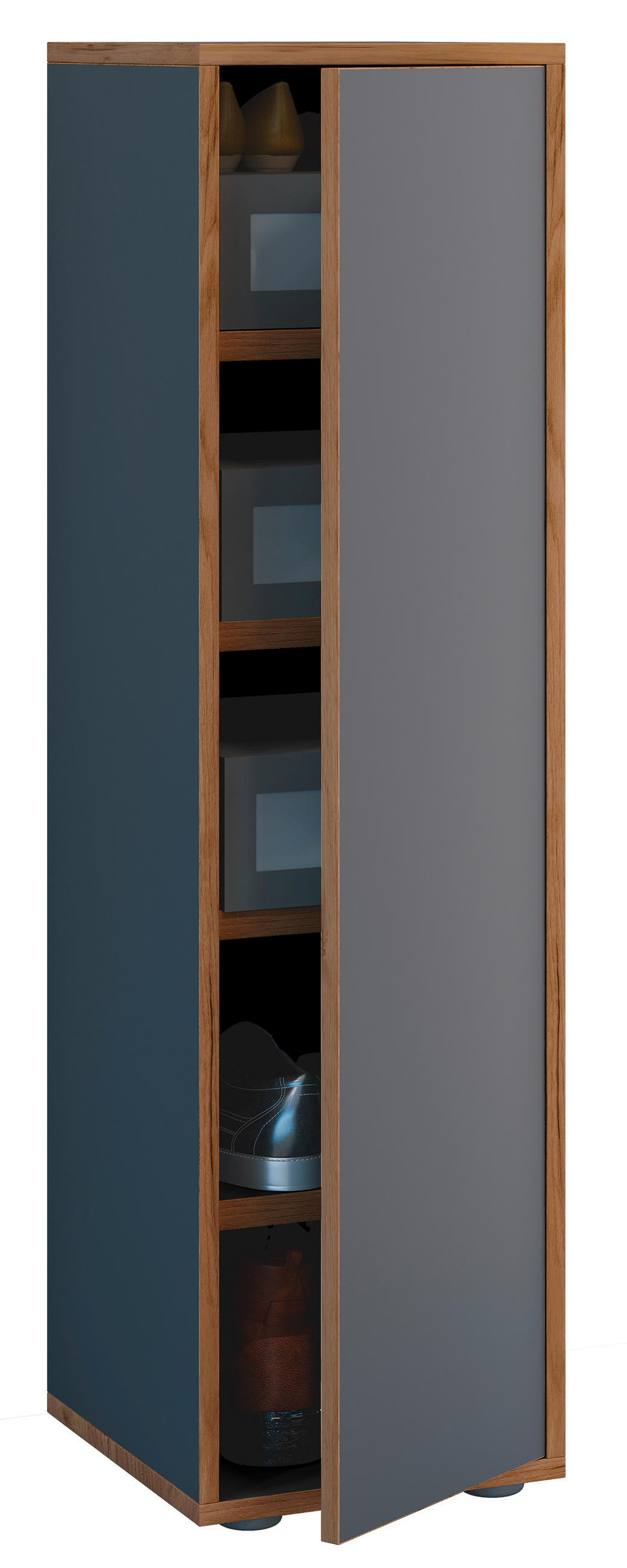 SCHUHSCHRANK Anthrazit, Honigeiche  - Honigeiche/Anthrazit, Design, Holzwerkstoff/Kunststoff (30/110/33cm) - MID.YOU