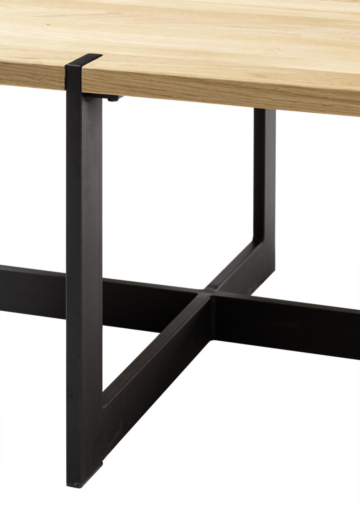 KLUB STOLIĆ crna, boje hrasta  drvo, metal  - boje hrasta/crna, Moderno, drvo/metal (110/60/39cm) - Hom`in