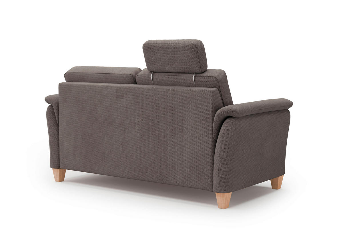 3-SITZER-SOFA Flachgewebe Dunkelbraun  - Eichefarben/Dunkelbraun, KONVENTIONELL, Holz/Textil (179/89/89cm) - Sit & More