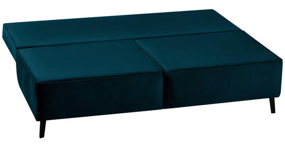 SCHLAFSOFA Percy in Petrol  - Petrol/Schwarz, KONVENTIONELL, Textil/Metall (197/91/88cm) - Novel