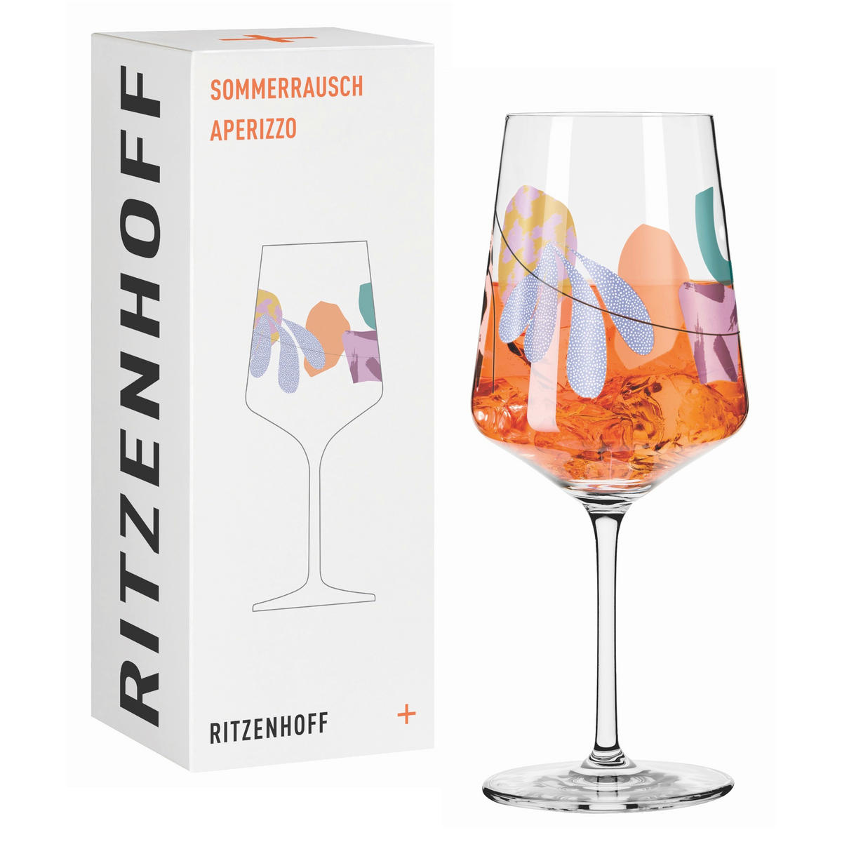 SPRITZERGLAS 544 ml  - Blau/Orange, LIFESTYLE, Glas (8,3/22,5cm) - Ritzenhoff
