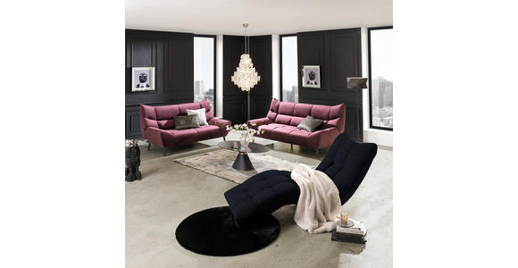 RELAXLIEGE in Cord Schwarz - Schwarz, Design, Textil/Metall (87/93/188cm) - Xora