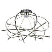 Led-deckenleuchte - Chromfarben, Design, Kunststoff/Metall (75/40cm)