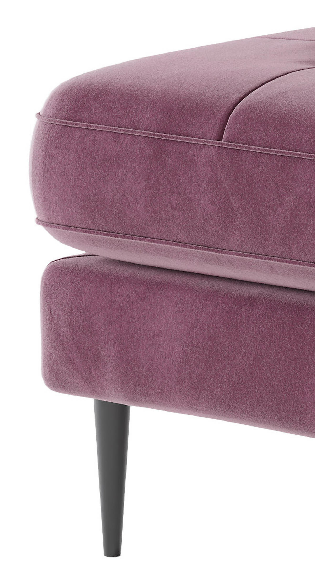 HÖRNSOFFA i flatväv vinröd  - stålfärgad/vinröd, Design, metall/textil (259/205cm) - Livetastic