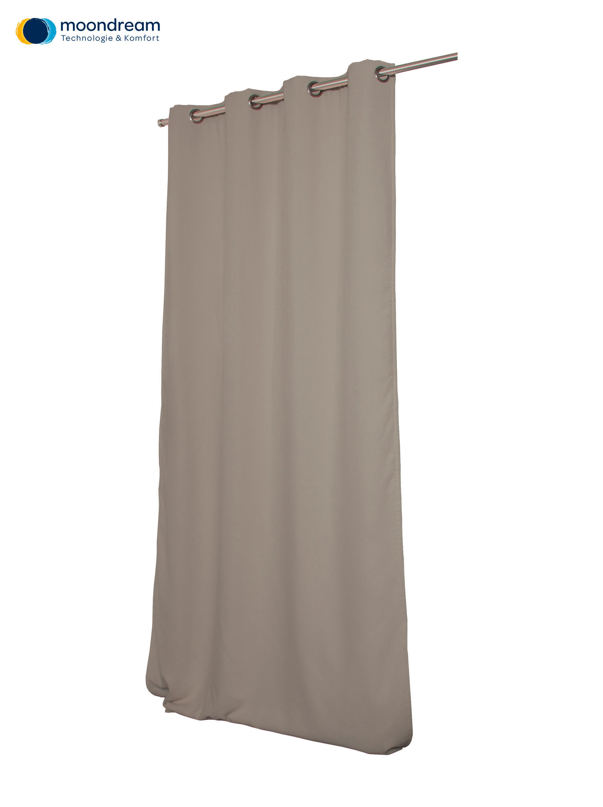 VERDUNKELUNGSVORHANG Verdunkelung  - Taupe, Design, Textil (145/260cm)