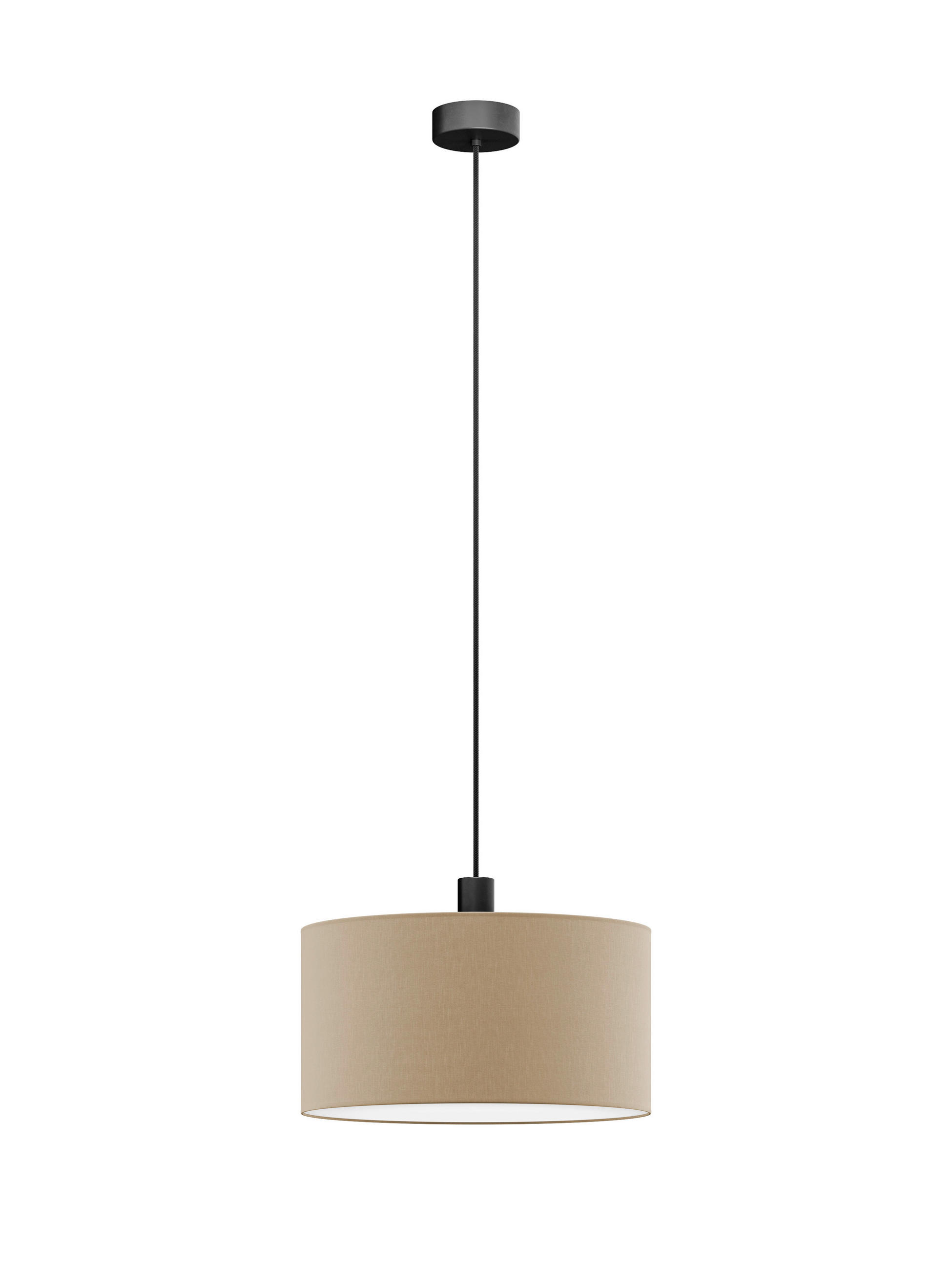 FÜGGŐLÁMPA 50/130 cm  - kasmírszínű, Basics, műanyag/textil (50/130cm)