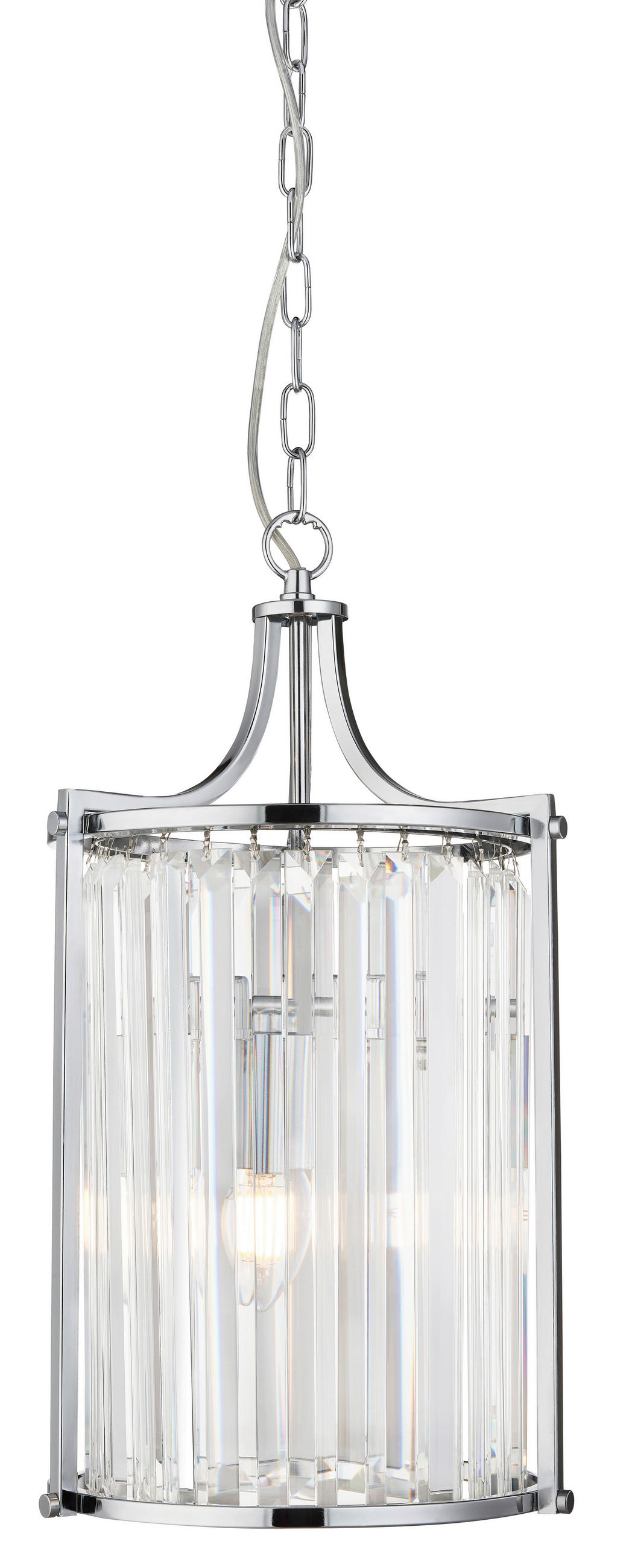 HÄNGLAMPA I KRISTALL Victoria 26/150 cm  - kromfärg, Design, metall/glas (26/150cm)