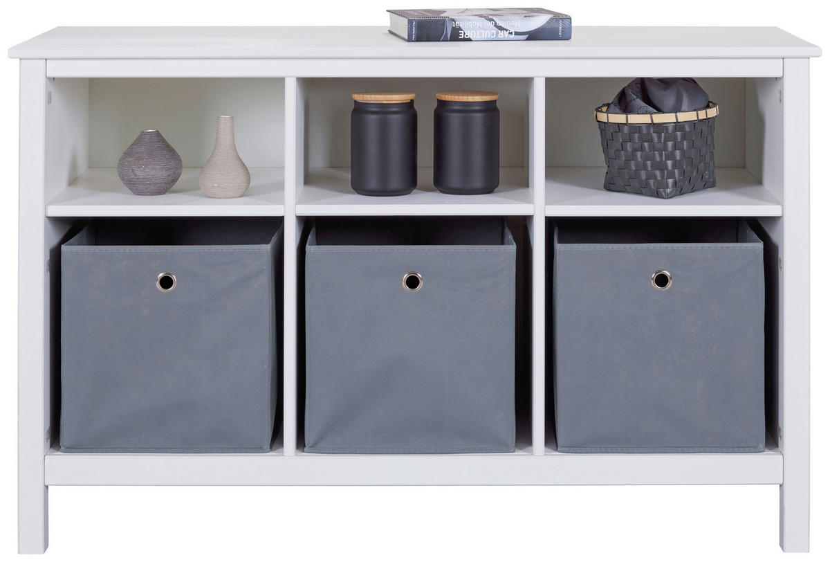 REGAL bijela  drvo  - bijela, Design, drvo (122/76/45cm) - Livetastic