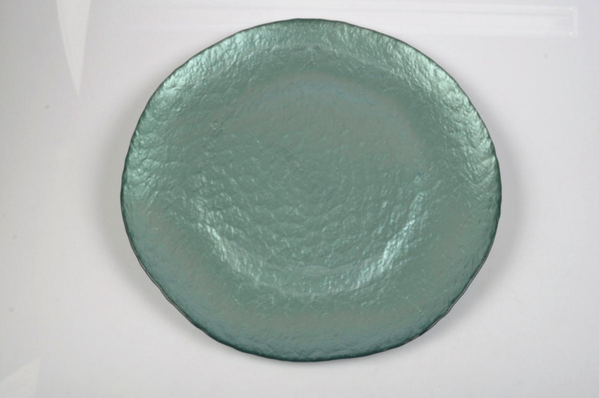PLATZTELLER Glas  - Grün, Trend, Glas (33cm) - Novel