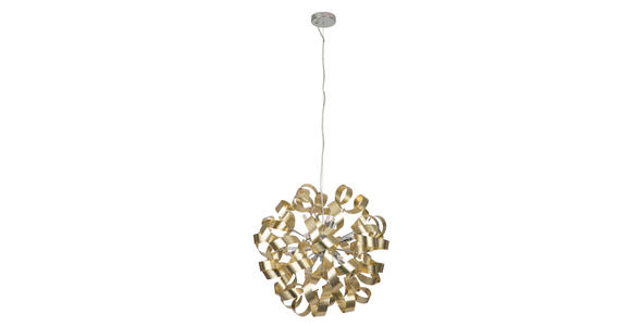 LED-HÄNGELEUCHTE 60/180 cm - Chromfarben/Goldfarben, Design, Metall (60/180cm) - Ambiente