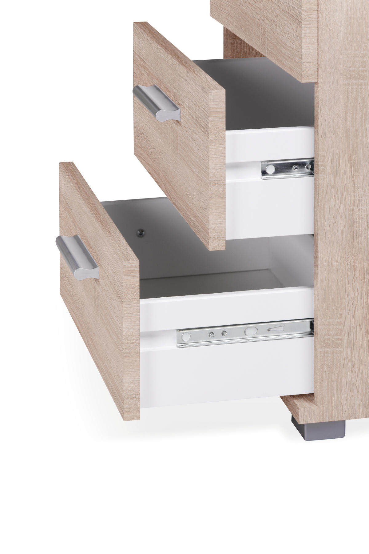 NOĆNI ORMARIĆ hrast Sonoma   - boje aluminija/hrast Sonoma, Konvencionalno, drvni materijal/plastika (45/50/34cm) - Ti'me