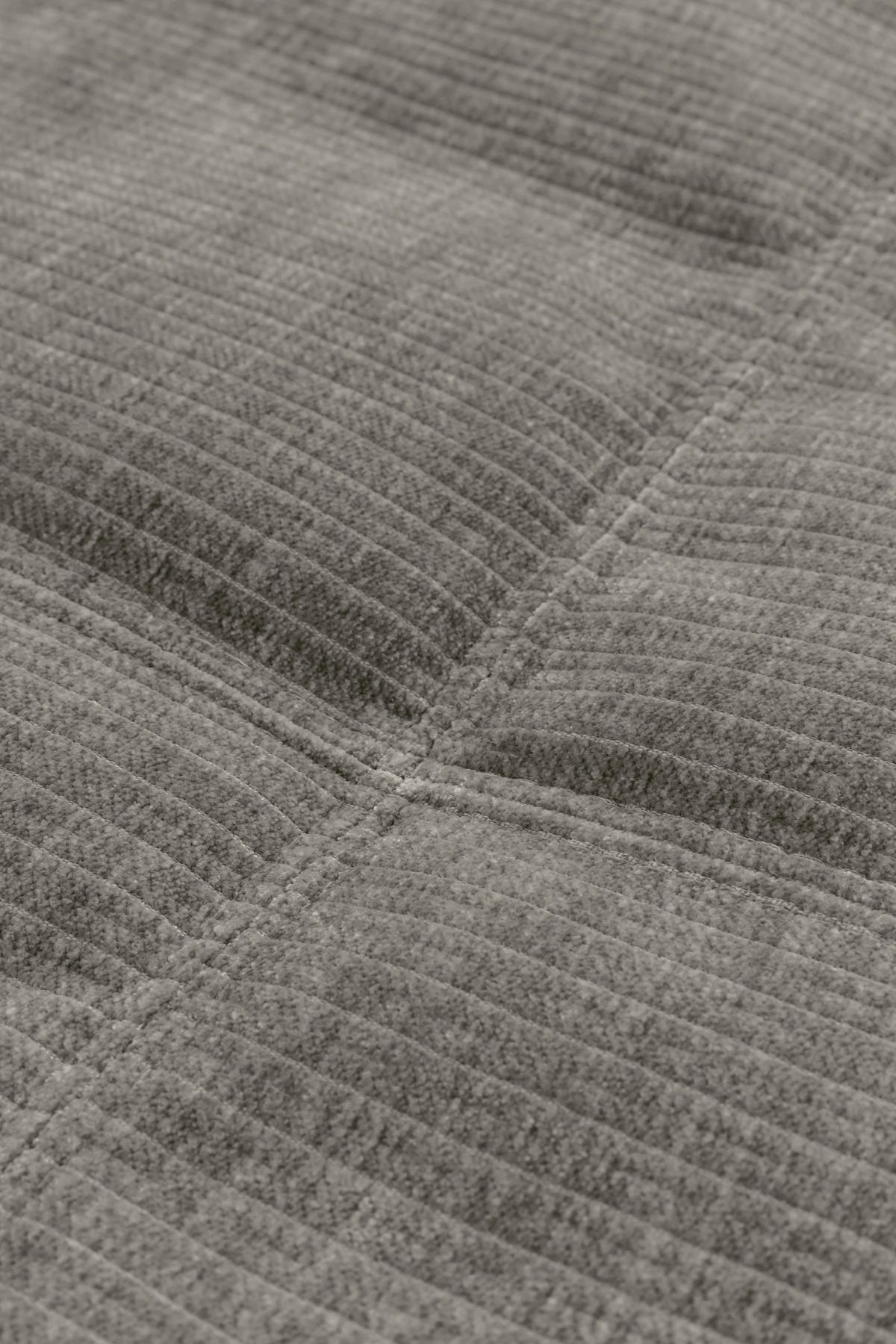 BIGSOFA Cord Graubraun  - Graubraun/Schwarz, MODERN, Textil (264/83/126cm) - Trendmanufaktur