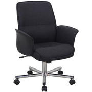 VRTLJIVI STOL kovina, umetna masa, tekstil črna, srebrna - črna/srebrna, Design, kovina/umetna masa (64/93-101/62cm) - Xora