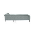 ECKSOFA in Webstoff Grau  280/205 cm  - Schwarz/Grau, Design, Textil/Metall (280/205cm) - Xora