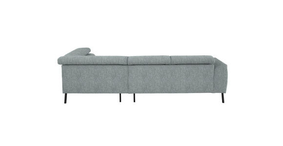 ECKSOFA in Webstoff Grau 280/205 cm - Schwarz/Grau, Design, Textil/Metall (280/205cm) - Xora