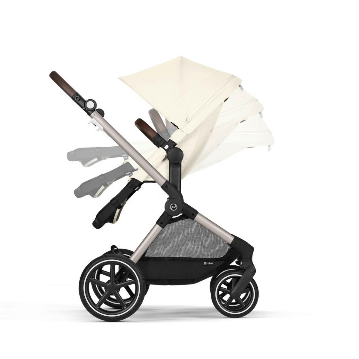 KOMBIKINDERWAGEN Eos Lux  - Beige/Silberfarben, Basics, Textil/Metall (85/61/116cm) - Cybex