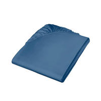 BOXSPRING-FIXLEINTUCH - Blau, Basics, Textil (180-200/200-210cm) - Fleuresse
