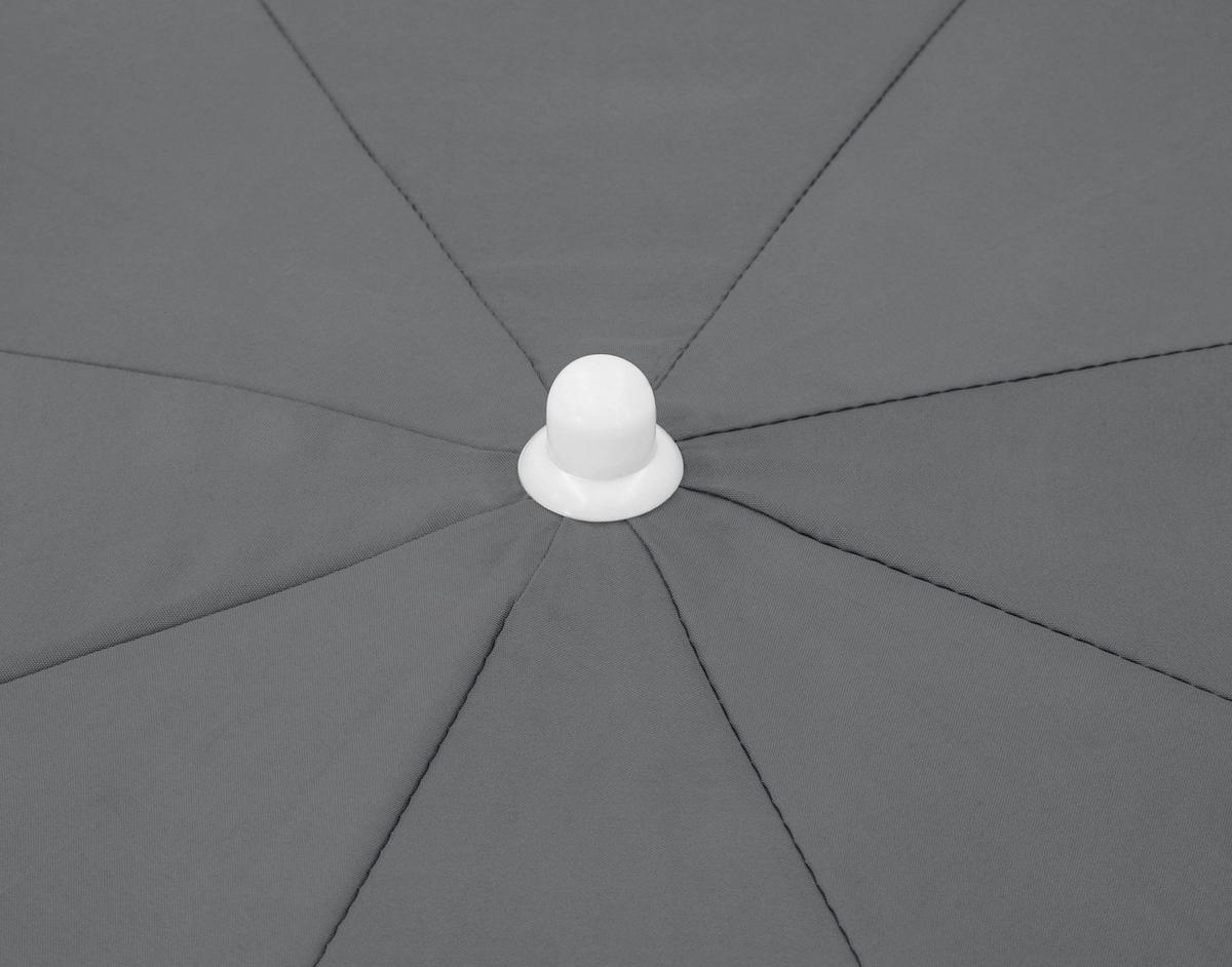 SLUNEČNÍK 240/230/240 cm - bílá/antracitová, Basics, kov/textil (240/230/240cm)